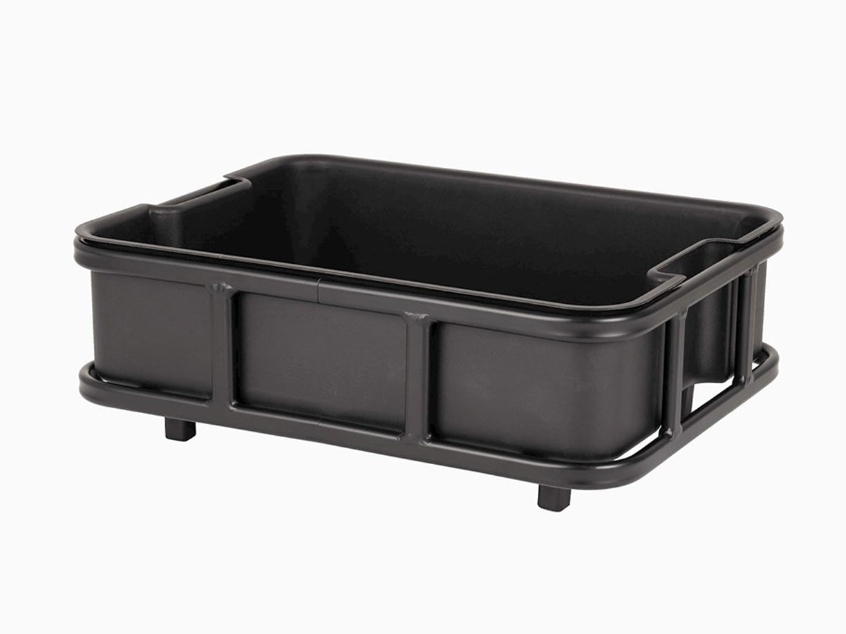 Panier AtranVelo Bakery AVS 35x45x13cm - 10L - Noir Avec Adaptateur AVS Et Plaque Bambou