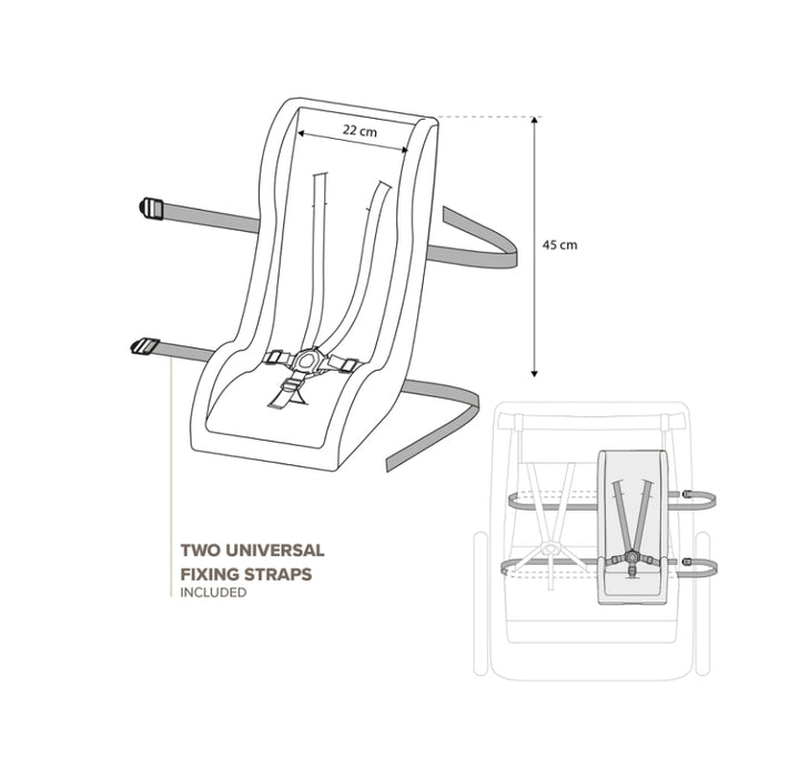 Polisport Mini Pelican barnestol | Sikkert barnesæde 7–18 mdr.