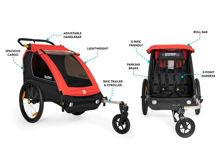 BURLEY Honey Bee 2-i-1 Cykeltrailer