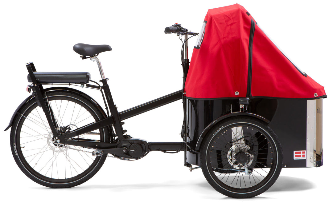 Nihola Family GEN2 el ladcykel med sort kasse og Bafang M410 midtermotor