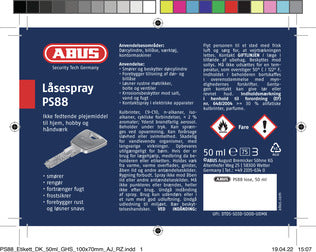 Abus Låsespray PS88 50 ml Blister