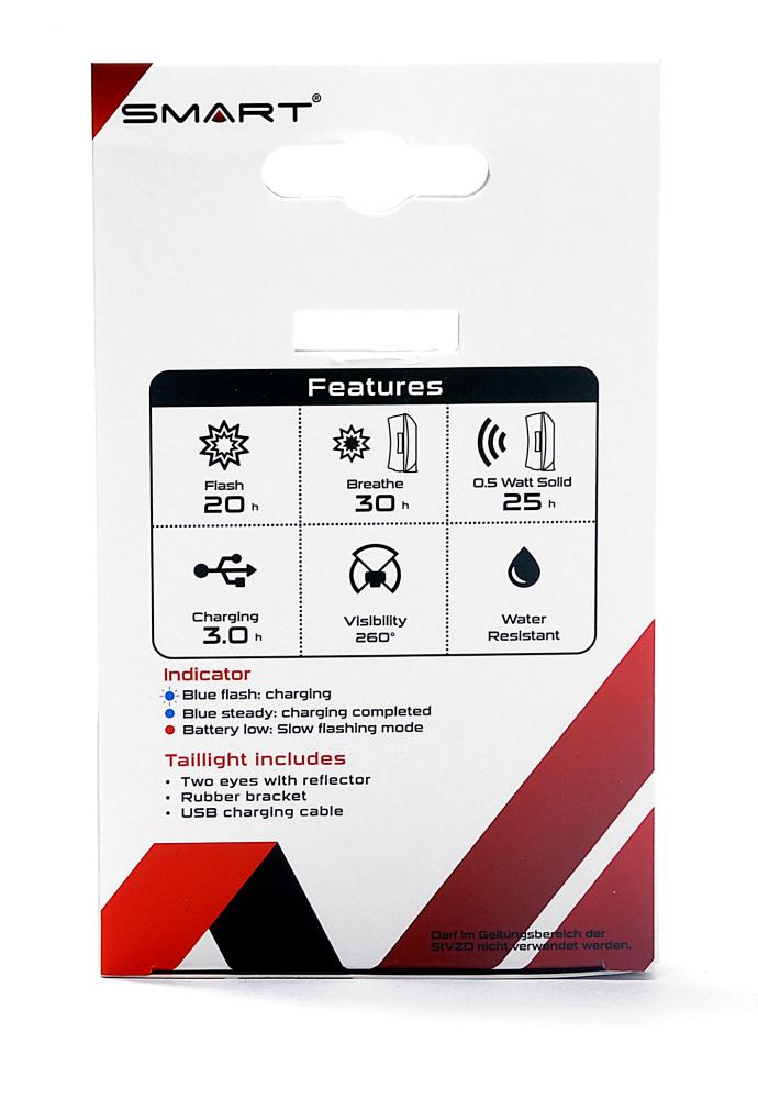 SMART baglygte med USB oplader