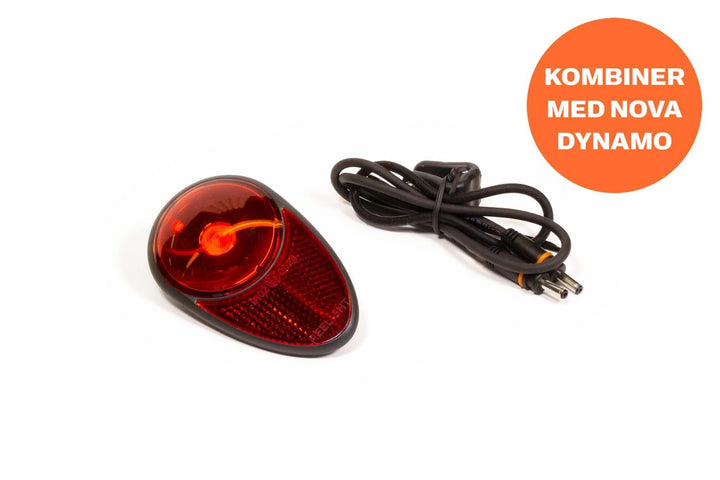 Reelight Nova baglygte til sadelpind – kraftig dynamobaglygte med backup